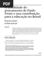 Pensamento de Paulo Freire