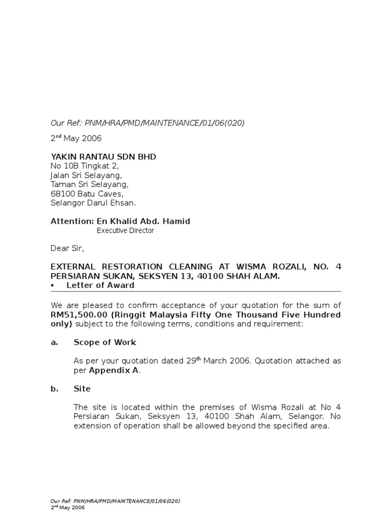 Award for Cleaning at Wisma Rozali | PDF | Virtue | Government Information