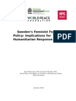 Swedens Feminist Foreign Policy Implications For Humanitarian Response