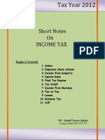 Short Notes On Income Tax