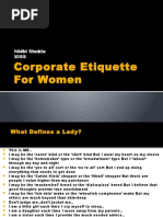 Corporate Etiquette For Women