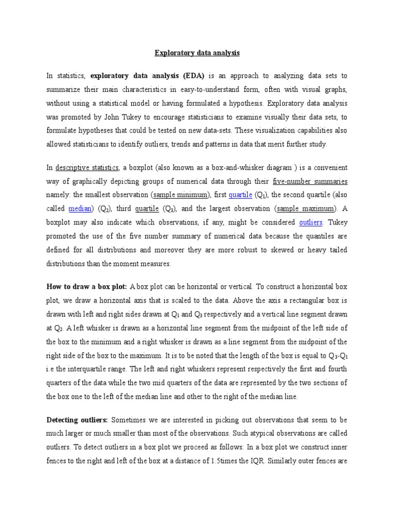 Exploratory Data Analysis | PDF | Statistical Analysis | Teaching ...