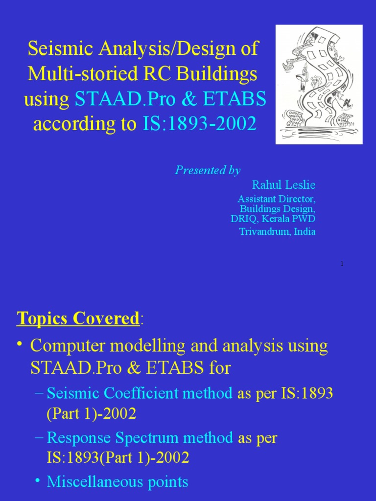Seismic Design of RC Buildings Using STAAD & ETABS | PDF | Normal Mode ...