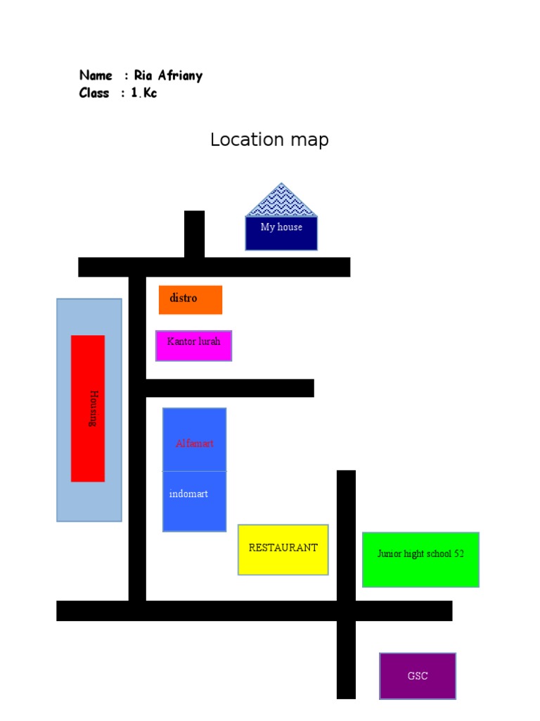 Ria Afriany's Location Map Overview | PDF
