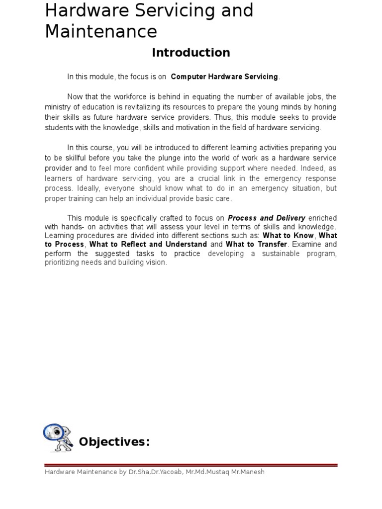 Computer Hardware Servicing Guide | PDF | Computer Data Storage ...