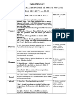 Informacioni Sipas Qarqeve Date 12.01.2017 Ora 08.30