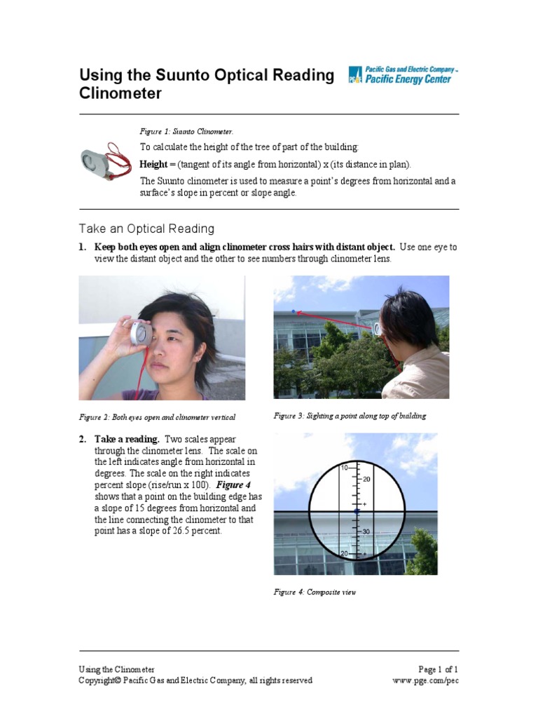 Using Suunto Clinometer | PDF | Teaching Methods & Materials