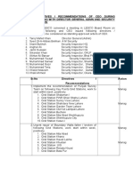 Directives / Recommendations of Ceo During Meeting With Director General Admn and Security Section