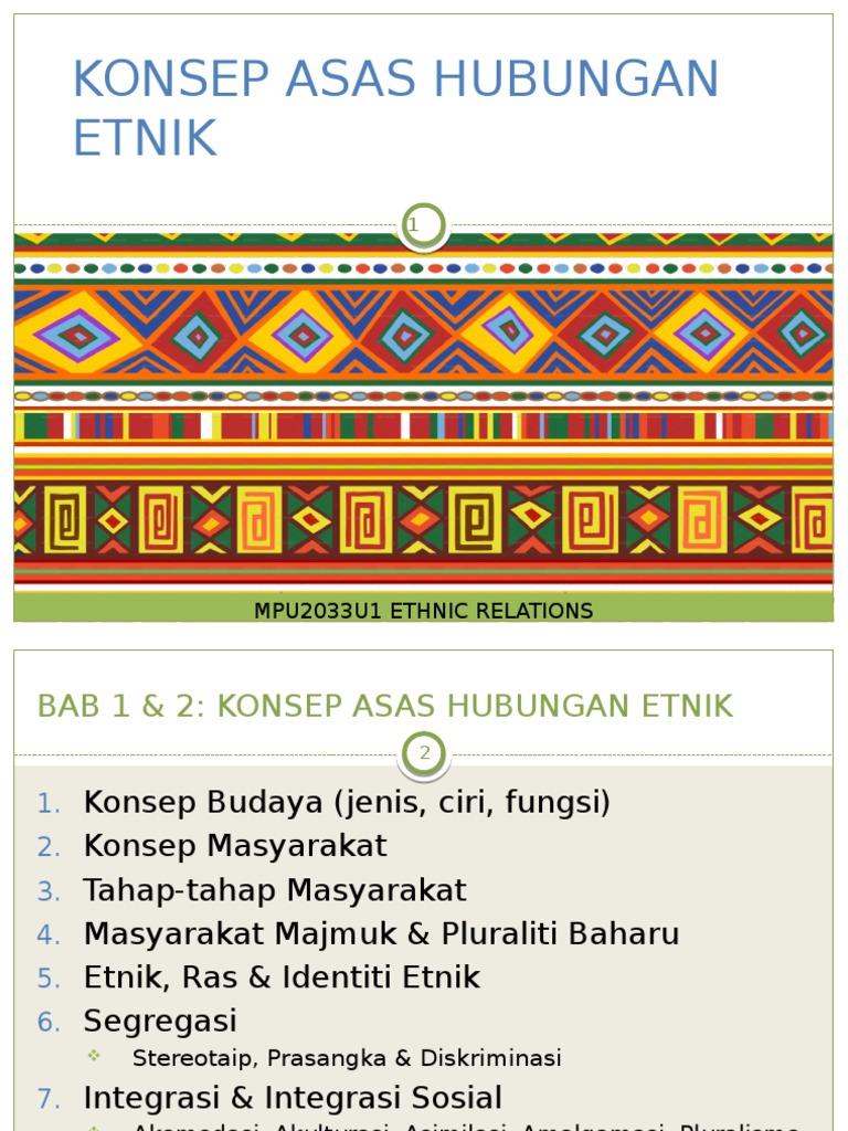 Bab 01 &amp 02 Konsep Asas Hubungan Etnik  PDF