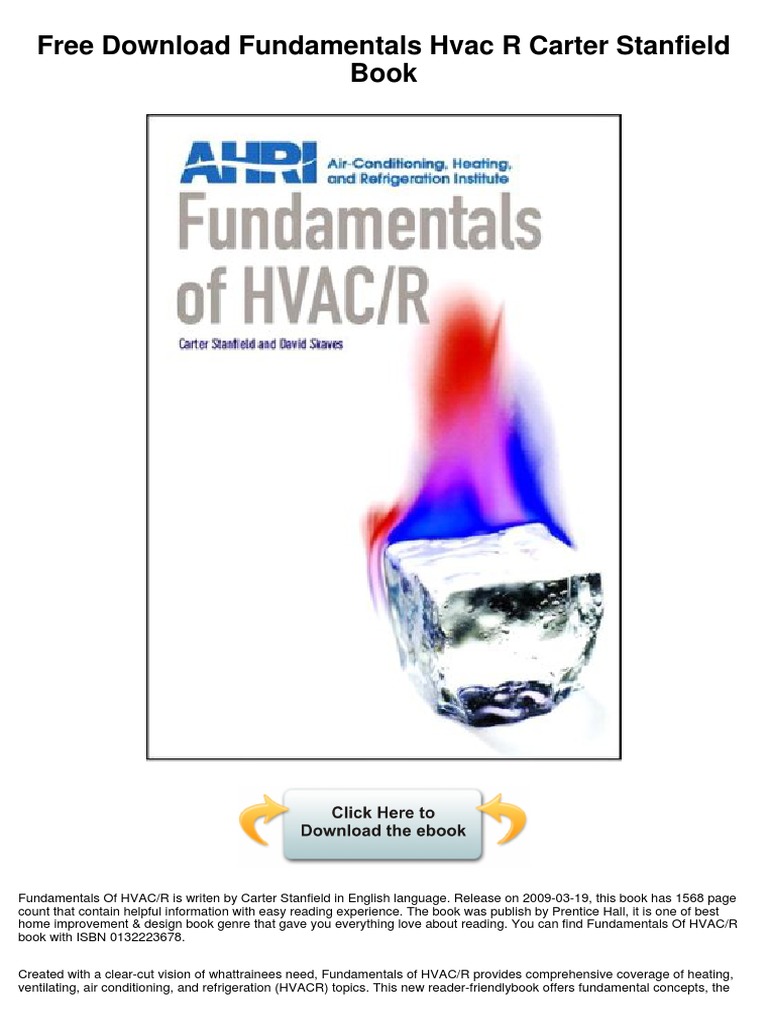 Fundamentals Hvac R Carter Stanfield PDF Heating, Ventilating, And Air Conditioning Automation