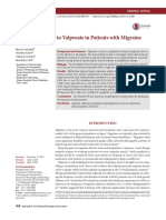 Clinical Respone To Valproate in Patients With Migraine