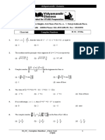 M - 2Y - Complex Number - Class Test - IV