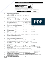 Assignment - 1 Maths: Vidyamandir Classes