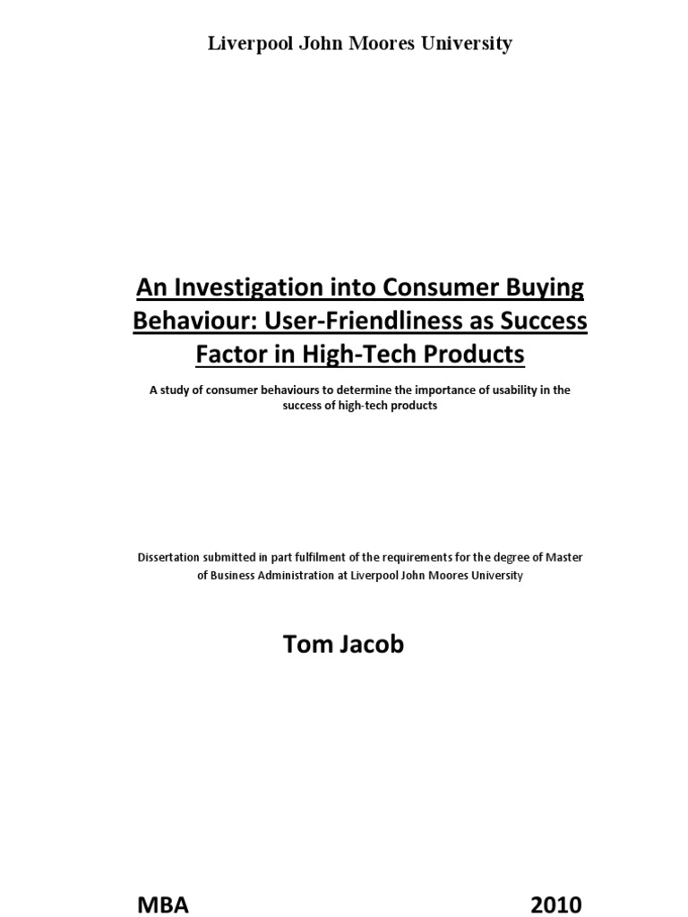 Buying a dissertation behaviour