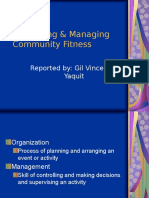 Organizing & Managing Community Fitness