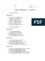 Comparative Adjectives - Answers PDF