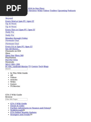 Cheats And Secrets Gta 5 Wiki Guide Ign Cheating In Video Games Play Station 3