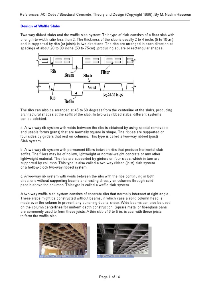 Waffle Slabs | PDF | Beam (Structure) | Column