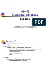 Mechanical Vibrations: Fall 2016