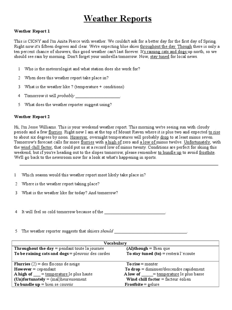 Weather Forecasts | PDF | Weather Forecasting | Weather