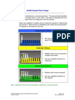 AU480 Sample Rack Usage and Validated Sample containers