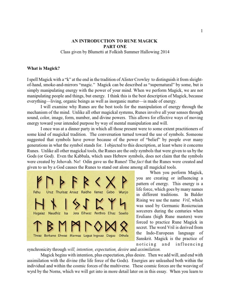 IntroRuneMagickFSH2014-1 | Runes | Alphabet