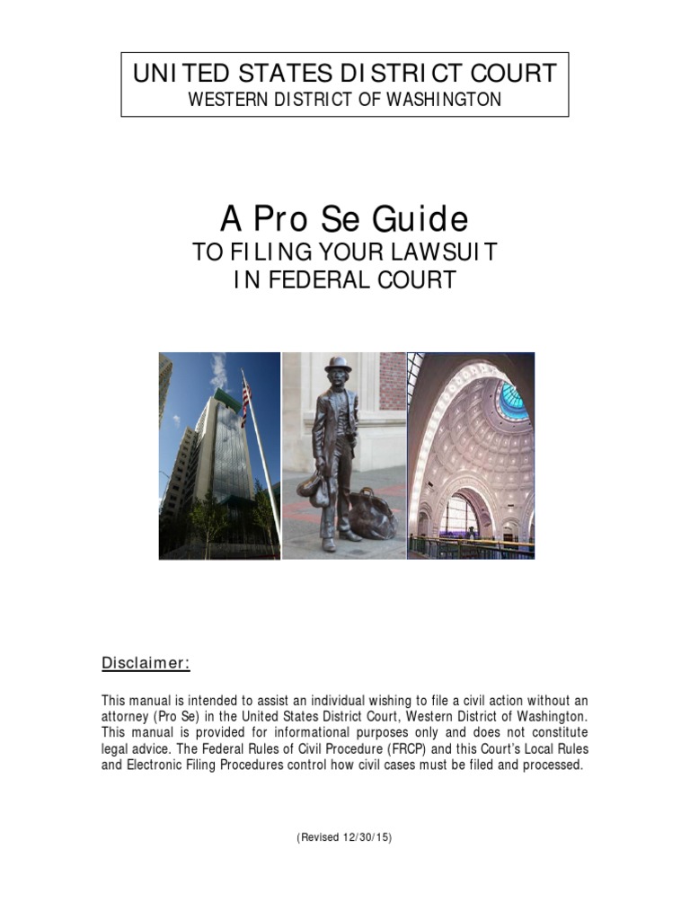 ProSeManual4 8 2013wforms PDF | PDF | Complaint | Service Of Process
