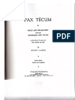 Casper, Henry - Pax Tecum or Peace and Relaxation Through Technique and Truth PDF