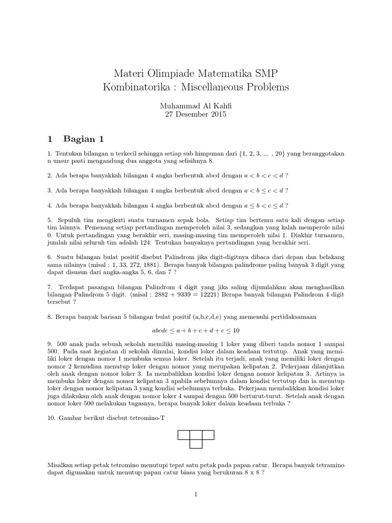 Miscellaneous Problems | PDF