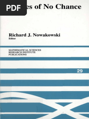 Richard J Nowakowski Games Of No Chance Logarithm Time Complexity