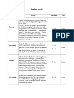 Reading Activity: Stage Activity Interaction Time