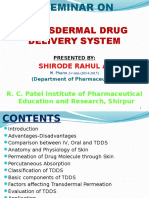 Transdermal Drug Delivery System: Shirode Rahul A