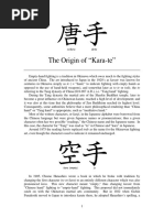 Origin of Karate