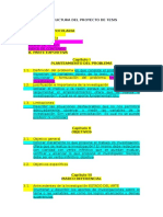 Estructura Del Proyecto de Tesis