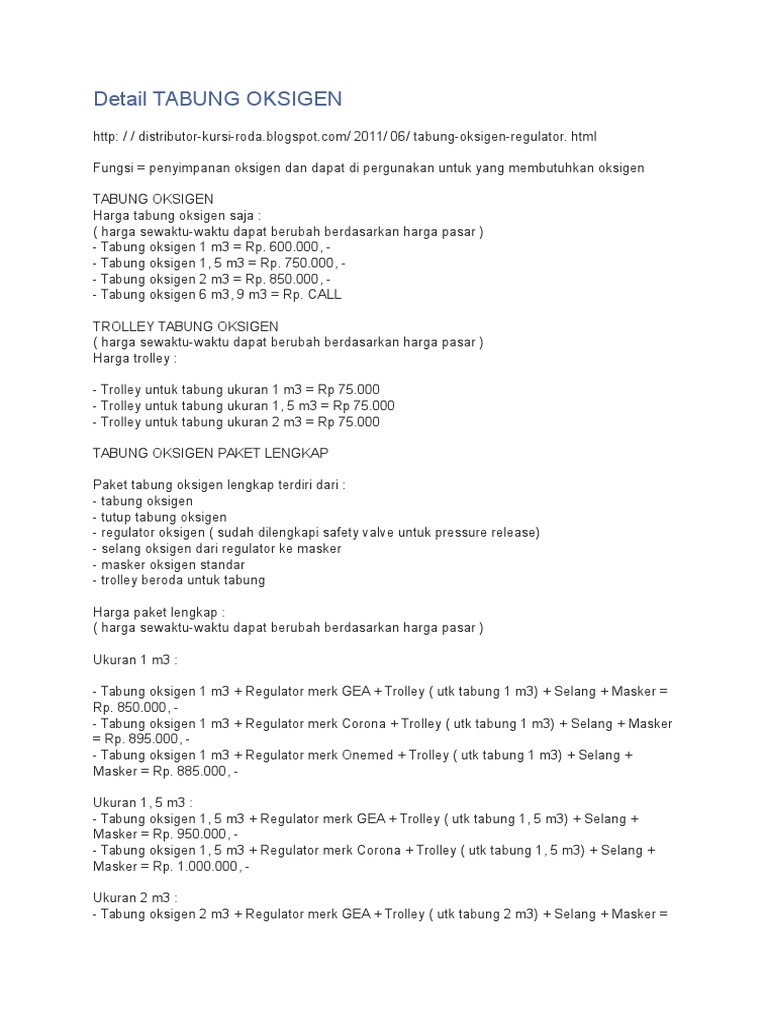 Detail Tabung Oksigen Pdf
