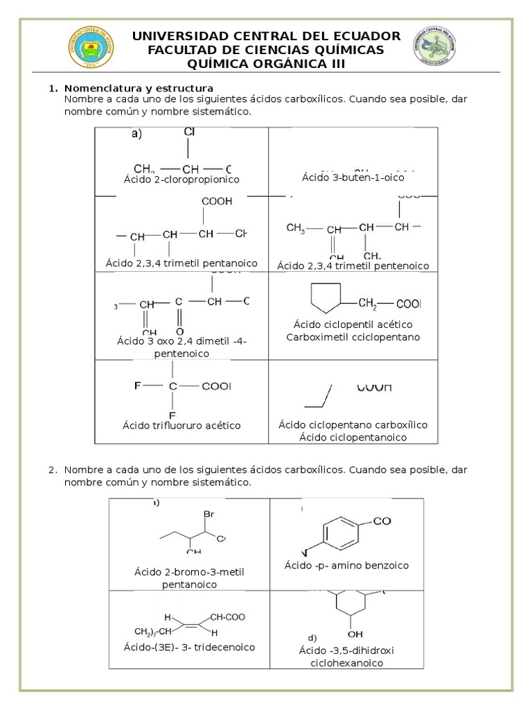 Nomenclatura de Acidos Carboxilicos Acetato Sal