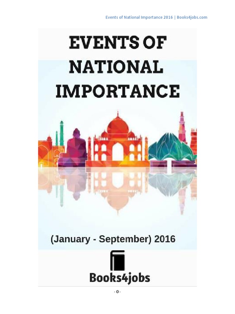 Events of National Importance 2016 Hindu Iso 9000