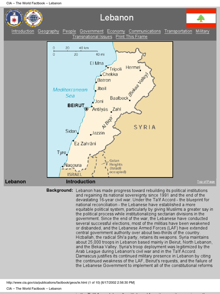 Lebanon | PDF | Lebanon | Sectarianism