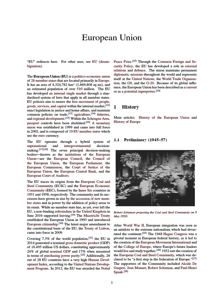 European Union | PDF | European Union | European Parliament