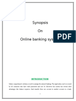 Sysnopsis of Online Smart Banking