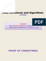 CS210 Lecture 5 Proof of Correctness Solving Local Minima in Grid