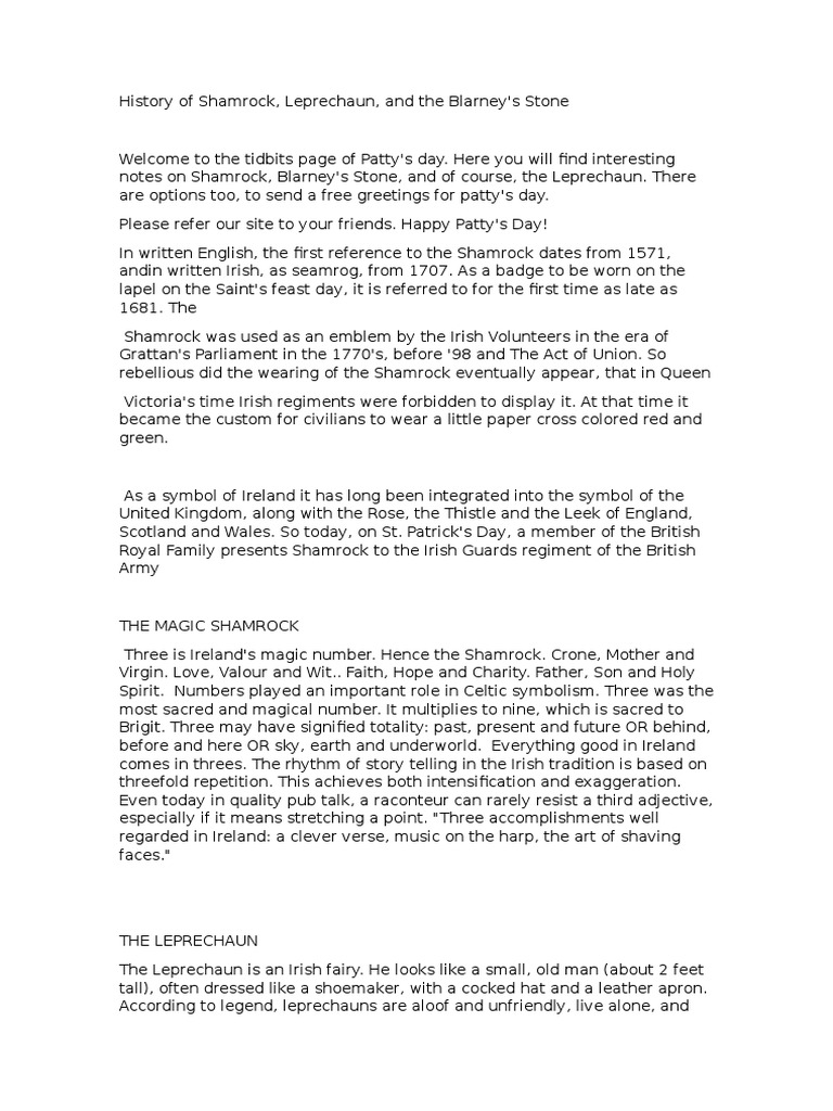 Uncategorized Shamrock History history of shamrock