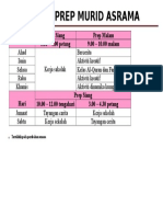 Jadual Prep Murid