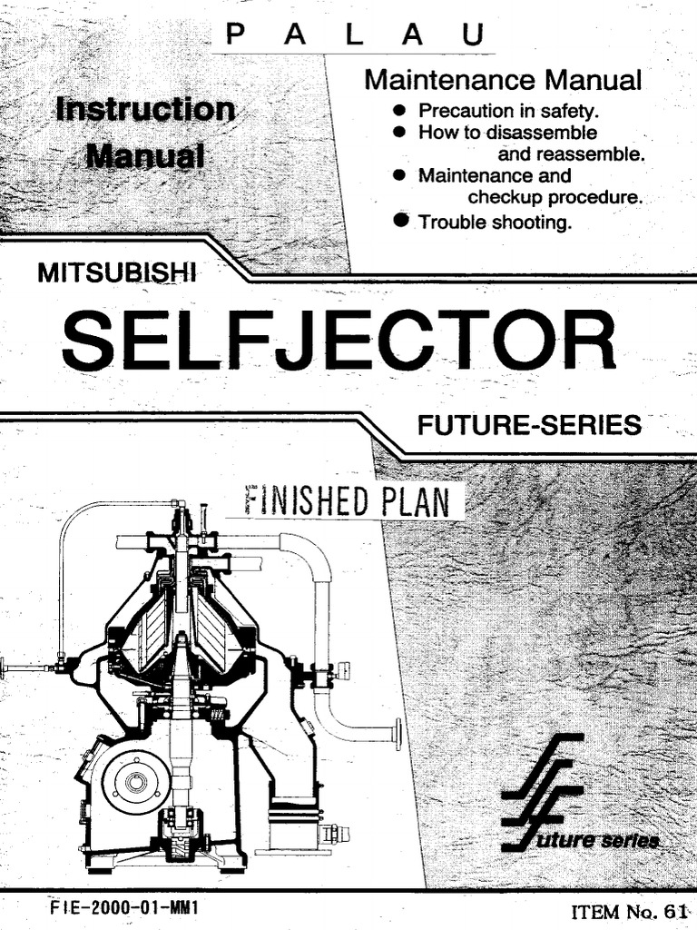 MITSUBISHI SELFJECTOR PURIFIER OPERATION MANUAL PDF visual data 2
