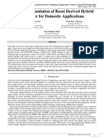 Design and Simulation of Boost Derived Hybrid Converter For Domestic Applications