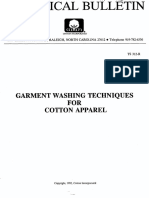 Technical Bulletin: Garment Washing Techniques FOR Cotton Apparel