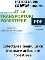 Facultatea de Agronomie: Referat La Transporturi Forestiere