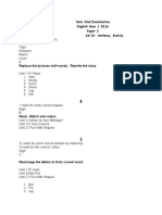 Year-End Examination English Year 1 2016 Paper 2 SK St. Anthony, Bintulu