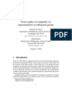 From Laplace To Langlands Via Representations of Orthogonal Groups