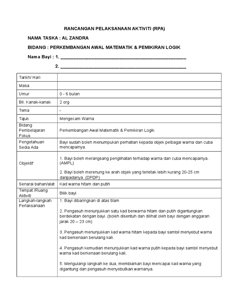 Rancangan Pelaksanaan Aktiviti Pdf